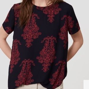 Loft patterned silky top